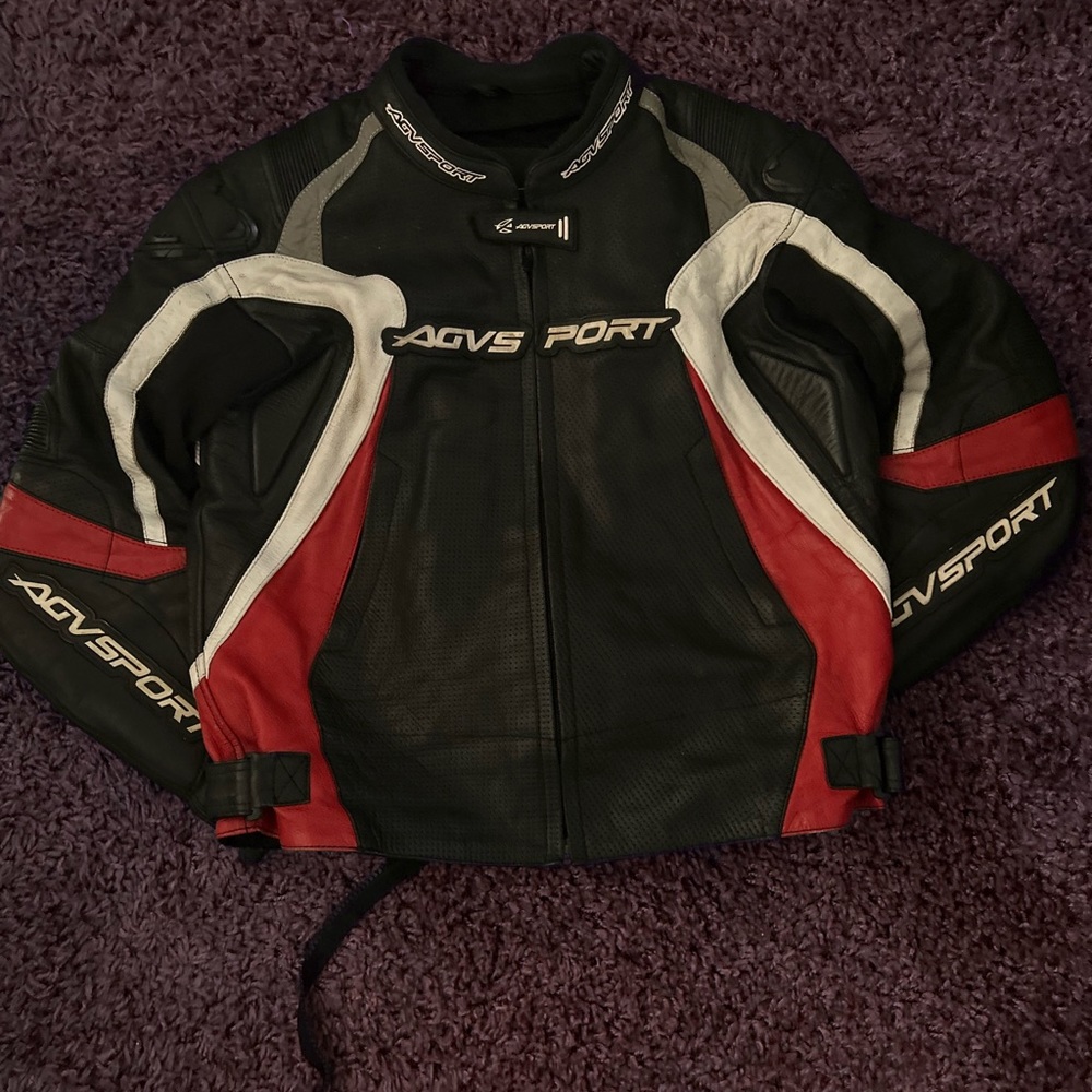 AGVSPORT LEATHER MOTORCYCLE JACKET